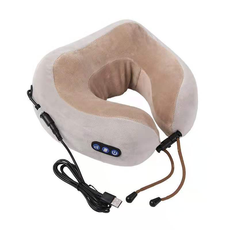 U-Shaped Electric Neck Massager – Portable Cervical, Shoulder & Back Massage Pillow for Relaxation