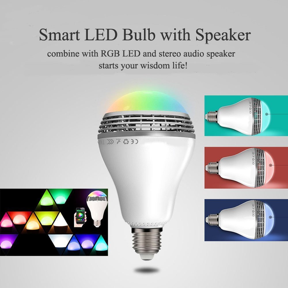 Smart LED Bulb with Bluetooth Speaker – Colorful Lighting & Wireless Music