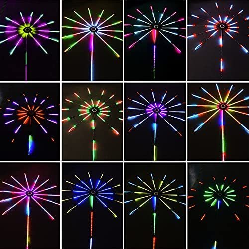 Music Sync LED Firework Lights - Color Changing RGB LED Strip with Remote Control, Sound Activation, and Dynamic Effects for Room Decor, Parties, and Events