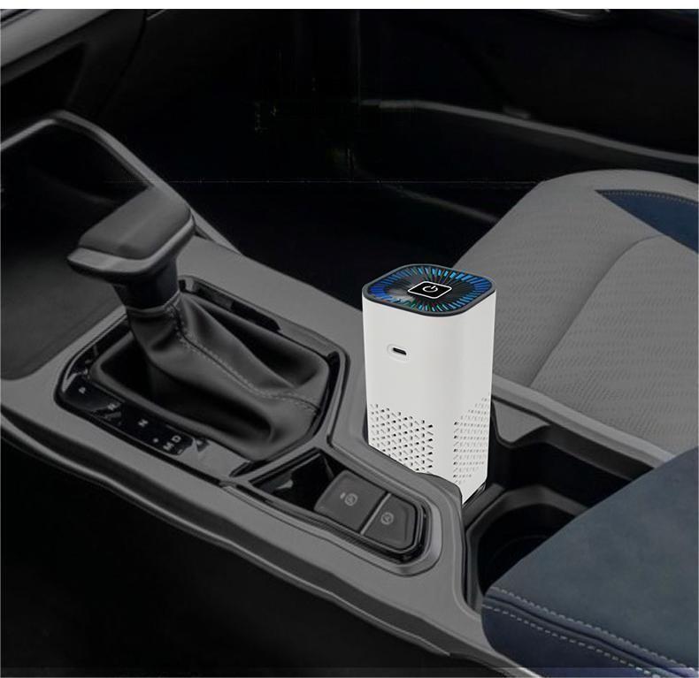 Portable Car Air Purifier with Negative Ion Generator - Eliminates Formaldehyde, Dust, Smoke, and Odors for Fresh Air in Home, Office, and Car