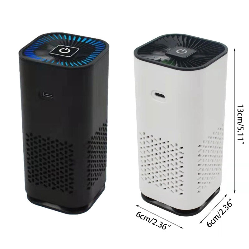 Portable Car Air Purifier with Negative Ion Generator - Eliminates Formaldehyde, Dust, Smoke, and Odors for Fresh Air in Home, Office, and Car