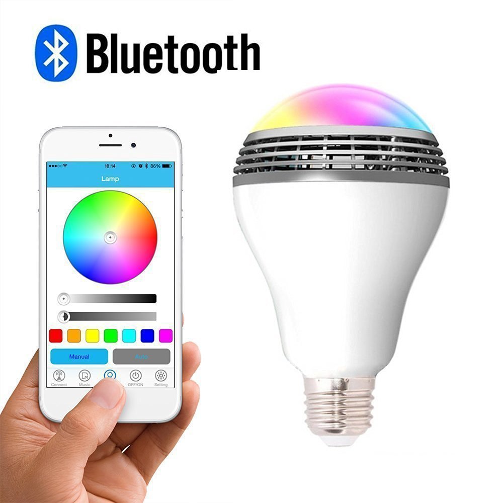 Smart LED Bulb with Bluetooth Speaker – Colorful Lighting & Wireless Music